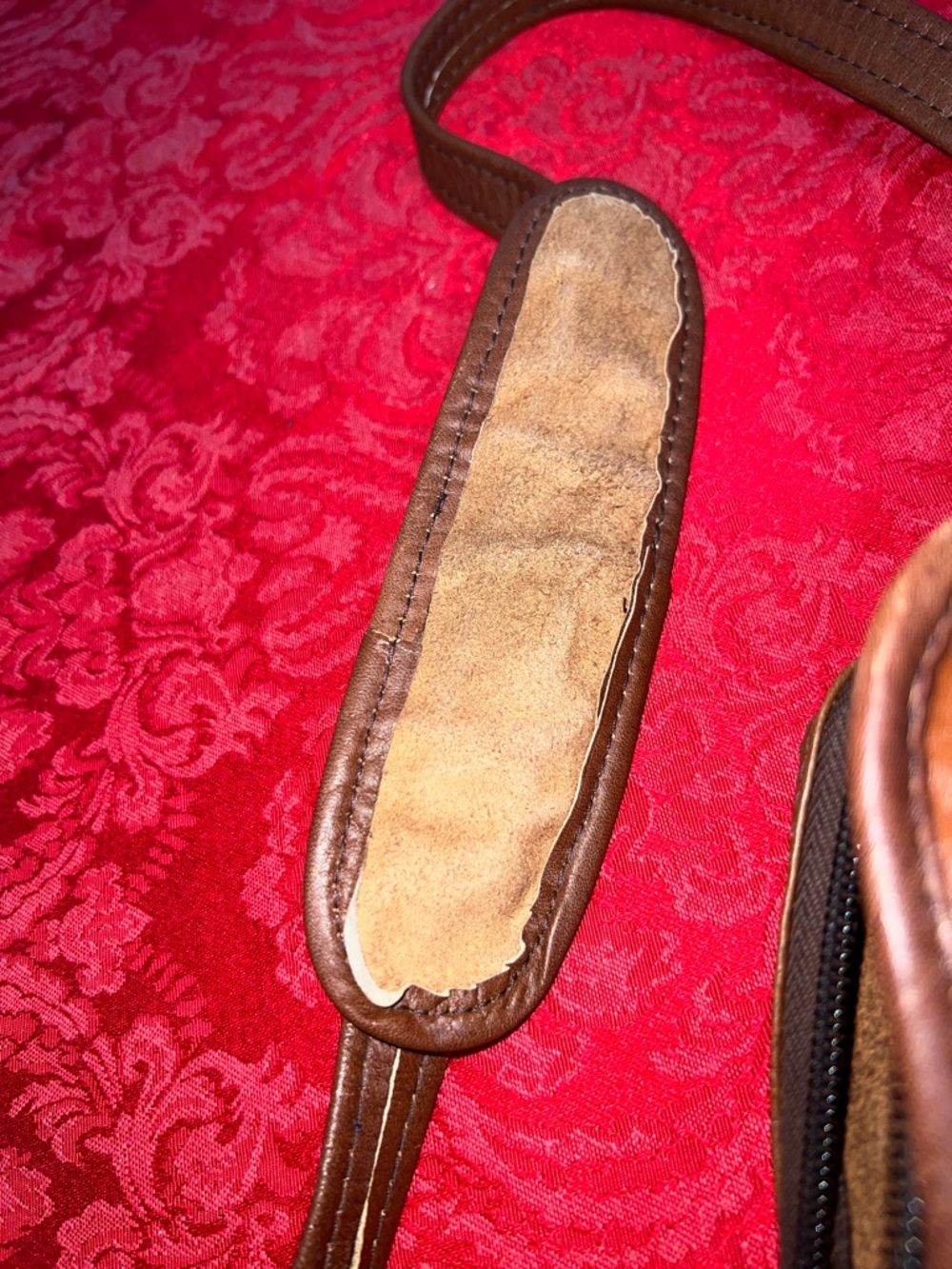 Vintage Land Brown Leather Crossbody Shoulder Bag Multi Pocket Travel Organizer - Picture 9 of 12